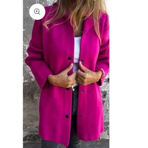 New! Casual Single-Breasted Hooded Women's Jacket Coat, 3XL